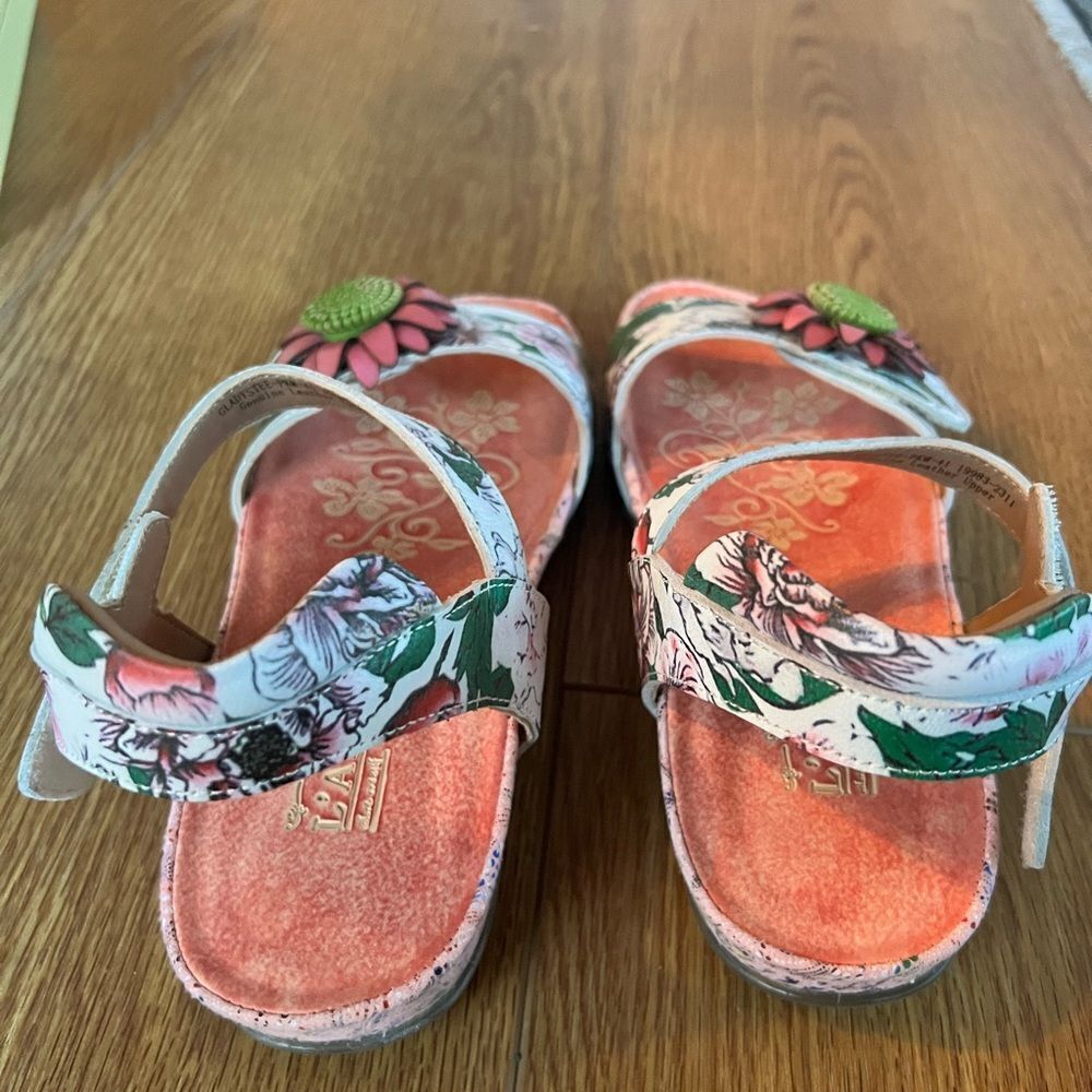 Spring Step Pink and Green Sandals Watermelon Design - Picture 2 of 8
